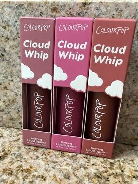 Colourpop Cloudwhip liquidLipstick Trio - So dreamy, What the fluff, Candy floss